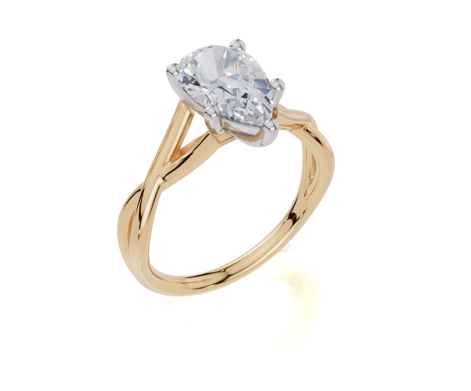 9ct Yellow Gold Pear Cut 1.50 Carat of  Diamond Ring