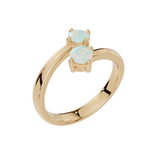 Personalised 2 Birthstones Ring