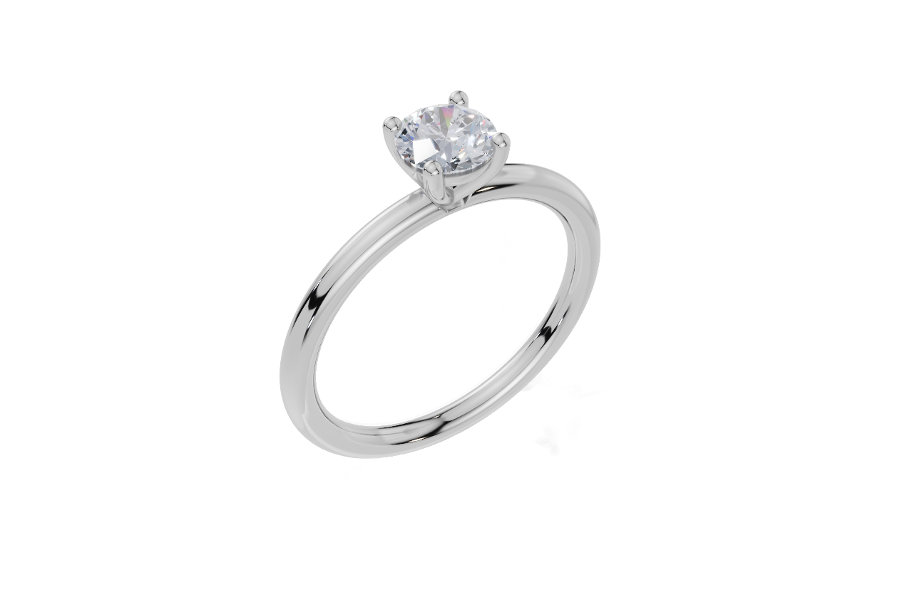 9ct White Gold Round Cut 0.50 Carat of  Diamond Ring