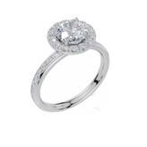 9ct White Gold Round Cut 1.59 Carat tw of  Diamonds Ring