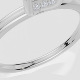 9ct White Gold Princess Cut 0.55 Carat tw of  Diamonds Ring