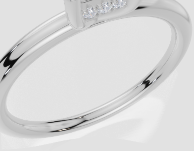 9ct White Gold Princess Cut 0.55 Carat tw of  Diamonds Ring