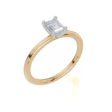 18ct Yellow Gold Emerald Cut 0.50 Carat of Lab-Grown Diamond Ring