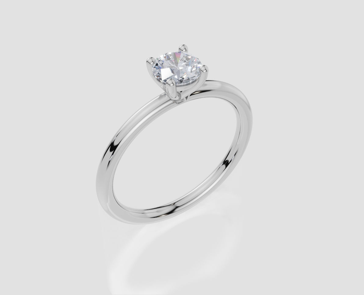 9ct White Gold Round Cut 0.50 Carat of  Diamond Ring