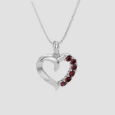 Personalised 6 Birthstone Heart Pendant