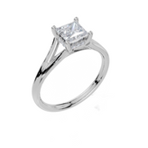9ct White Gold Princess Cut 0.80 Carat tw of  Diamonds Ring