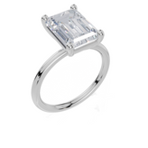 9ct White Gold Emerald Cut 4.00 Carat of Lab-Grown Diamond Ring