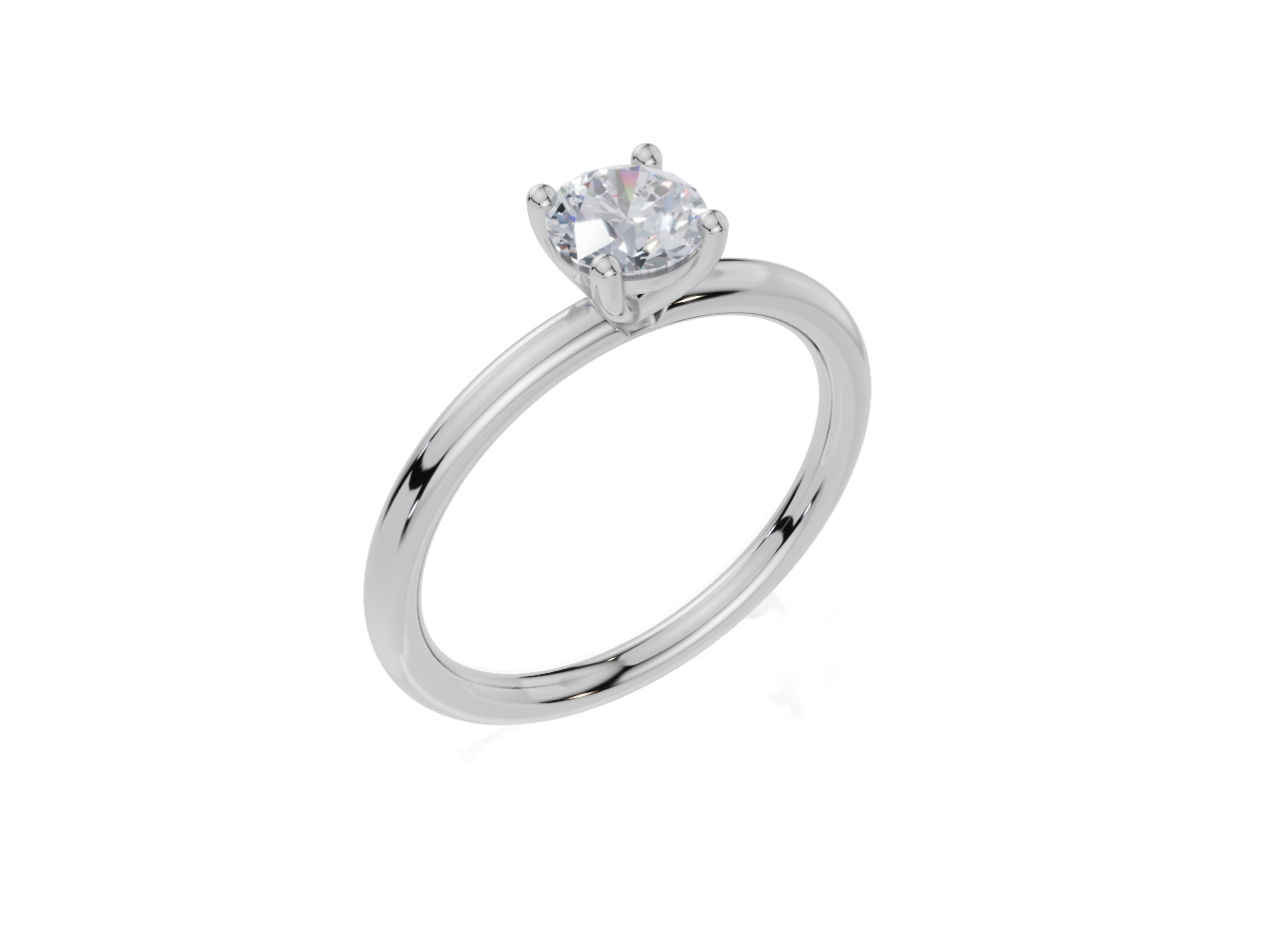 9ct White Gold Round Cut 0.50 Carat of  Diamond Ring