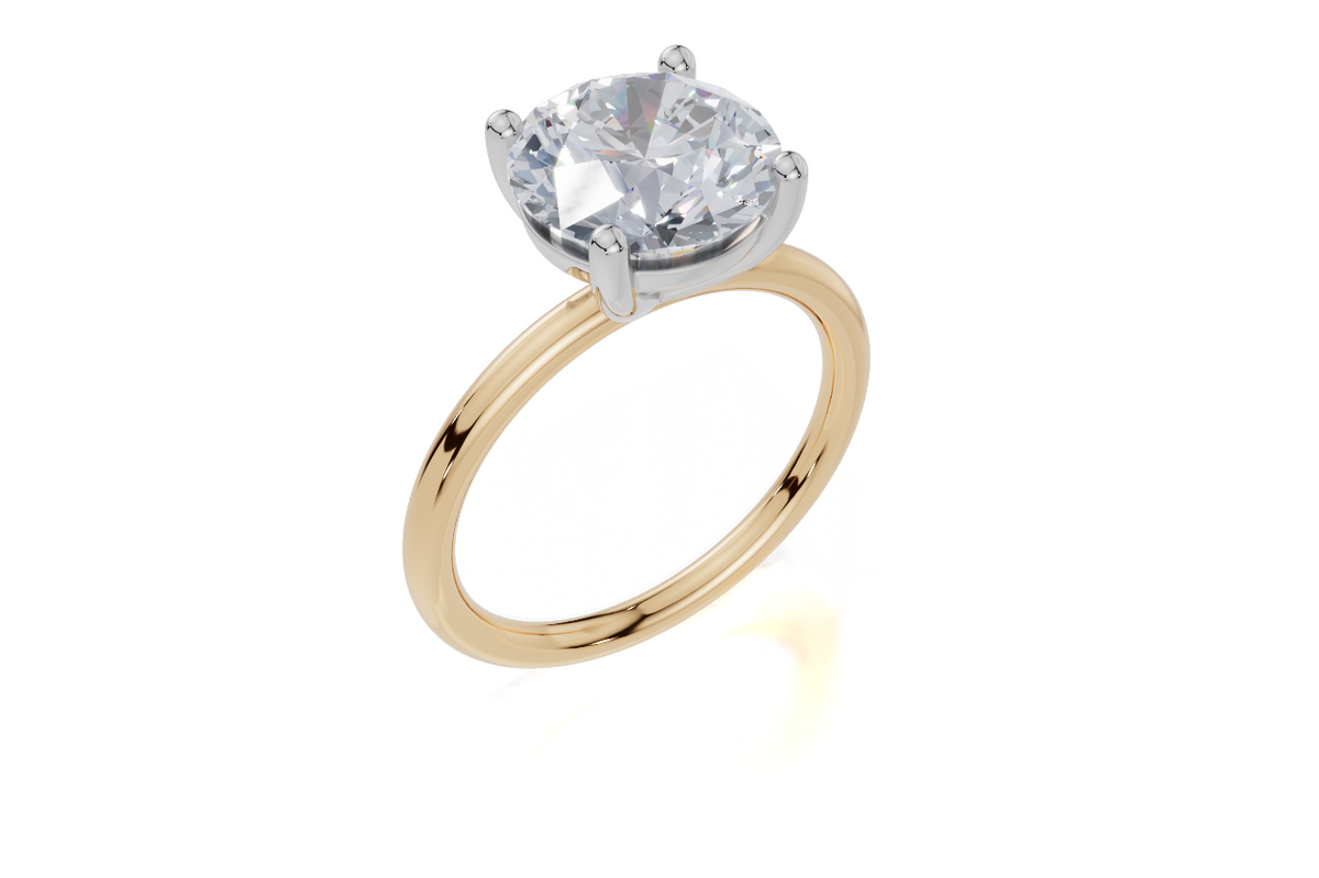 18ct Yellow Gold Round Cut 3.00 Carat of Lab-Grown Diamond Ring