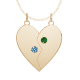 Personalised 2 Birthstones Break Pendant