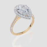 18ct Yellow Gold Pear Cut 2.62 Carat tw of Lab-Grown Diamonds Ring