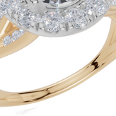18ct Yellow Gold Round Cut 1.51 Carat tw of Lab-Grown Diamonds Ring