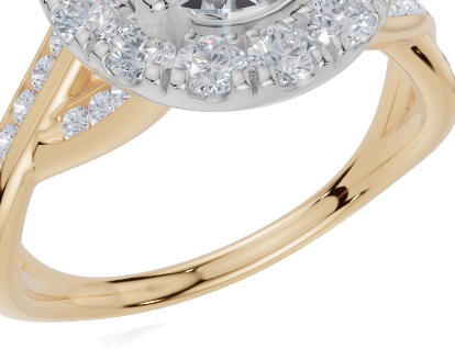 18ct Yellow Gold Round Cut 1.51 Carat tw of Lab-Grown Diamonds Ring