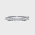 Sterling Silver with 1 carat tw of Diamond Bangle