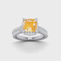 Celebration 18ct White Gold Asscher & Round Cut 1.33 CARAT tw of Lab Grown Diamond Ring