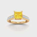 Celebration 18ct Yellow Gold Asscher & Round Cut 1 1/2 CARAT tw of Lab Grown Diamond Ring