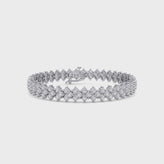 Sterling Silver with Round Brilliant Cut 1 CARAT tw Diamond Bracelet