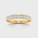 9ct Yellow Gold Round Brilliant Cut with 1/4 CARAT tw of Diamonds Wedding Band