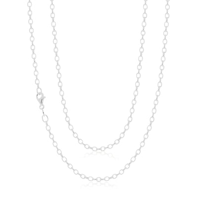 Sterling Silver 50cm Oval Belcher Chain