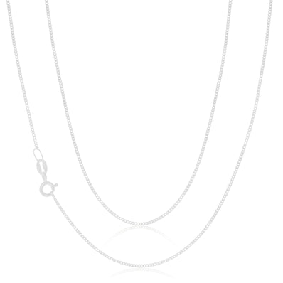 Sterling Silver 50cm Diamond Cut Curb Chain