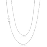 Sterling Silver 50cm Figaro Chain Necklace