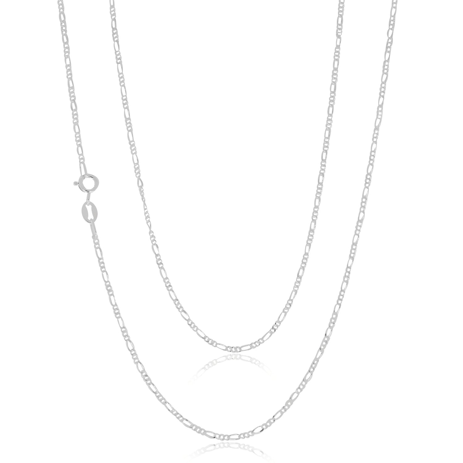Sterling Silver 50cm Figaro Chain Necklace