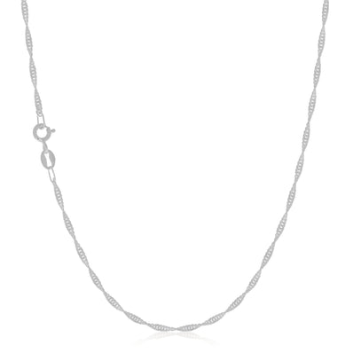 Sterling Silver 45cm Singapore Chain