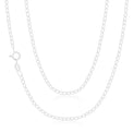Sterling Silver 40cm Curb Chain Diamond Cut and Bevelled