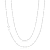 Sterling Silver 50 cm Singapore Twist Chain