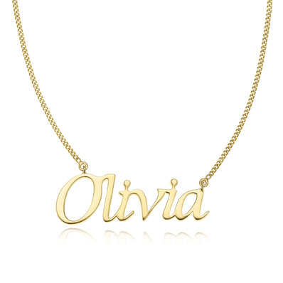 9ct Yellow Gold 40 CM Personalised Name Necklace