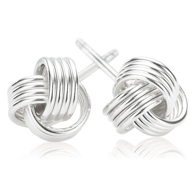 Sterling Silver Knot  Stud Earrings