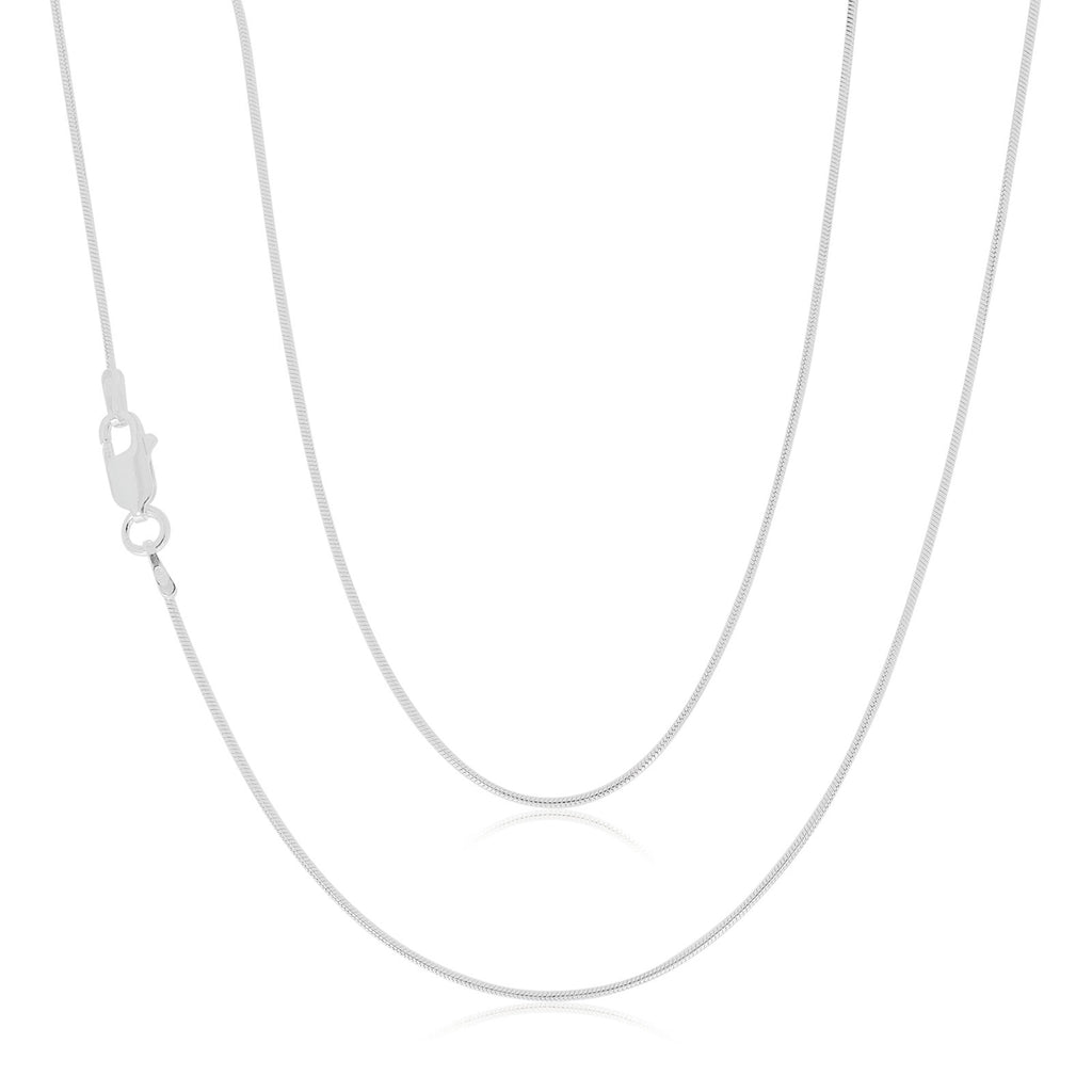 Sterling Silver 45cm Snake Chain Necklace Zamels