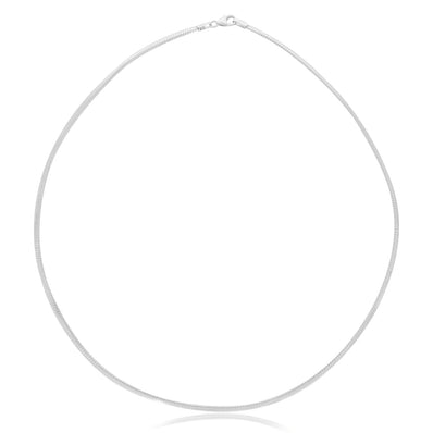 Sterling Silver 43cm Omega Chain