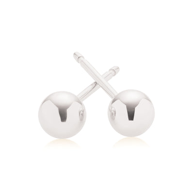 9ct White Gold 4mm Ball Stud Earrings