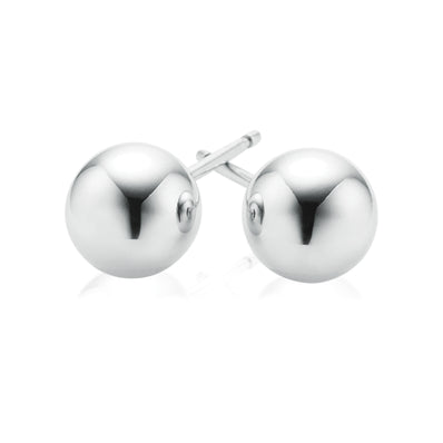 9ct White Gold 7mm Ball  Stud Earrings