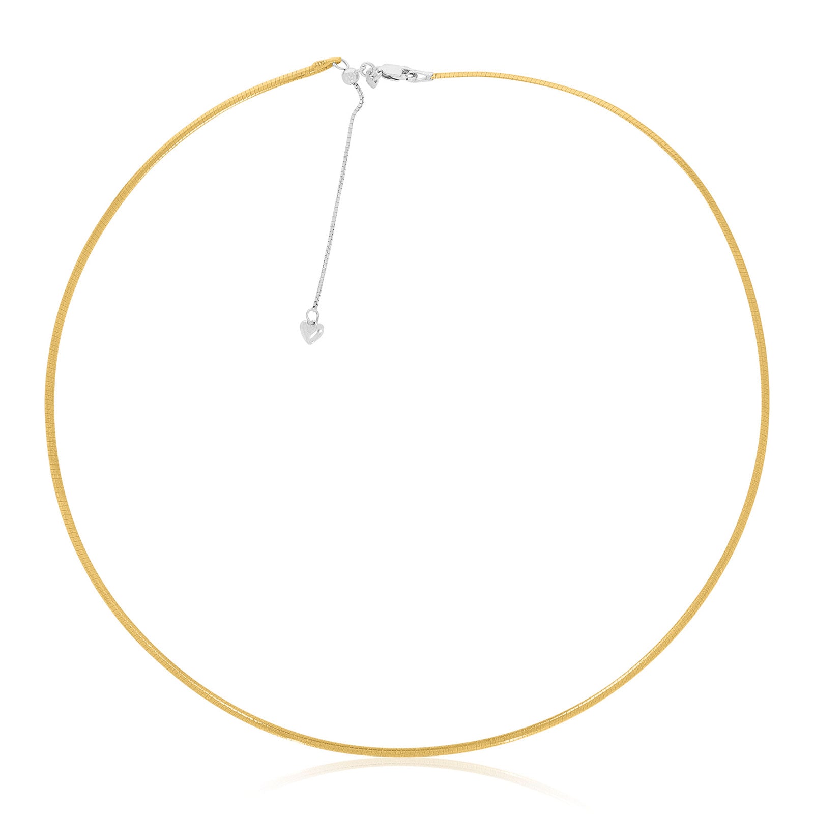 9ct Two Tone Gold 45-50cm Adjustable Omega Chain