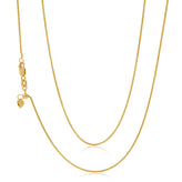 9ct Yellow Gold 45-50cm Adjustable Wheat Chain
