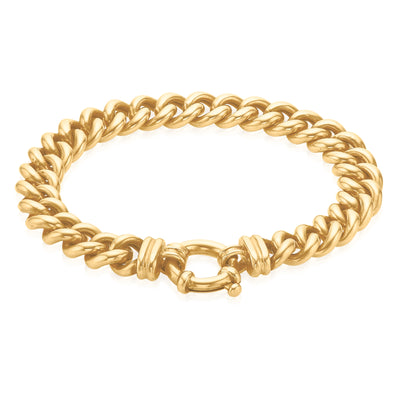 9ct Yellow Gold 19cm Curb Bracelet
