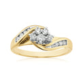 18ct Two Tone Gold Round Brilliant Cut with 0.35 CARAT tw of Diamonds Ring