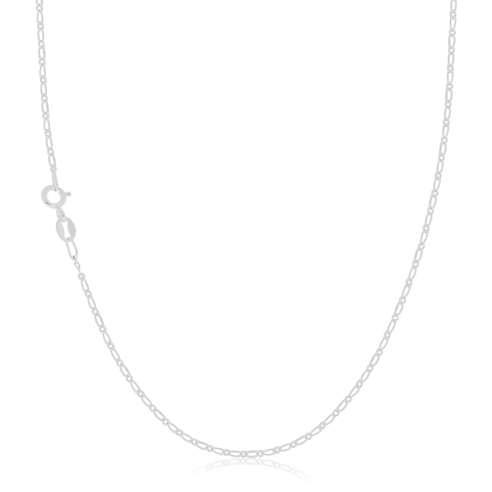 Sterling Silver 40cm 1:1 Figaro Chain