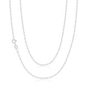 Sterling Silver 45cm 1:1 Figaro Chain Necklace