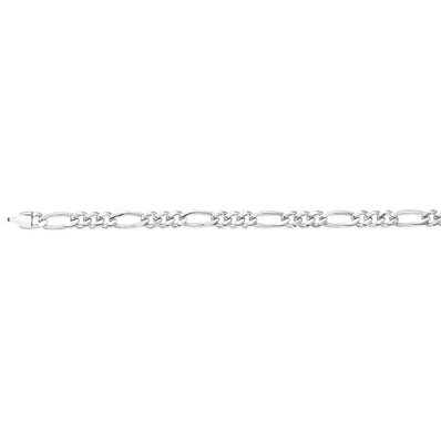 Sterling Silver 21cm Figaro Bracelet