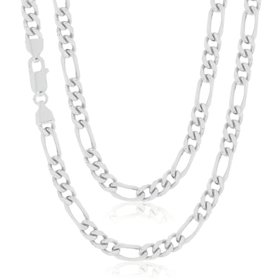 Sterling Silver 55cm Figaro Chain