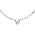 Sterling Silver 45cm Belcher Heart Necklace