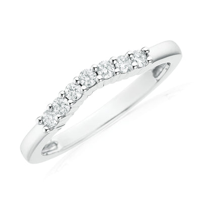 9ct White Gold Round Brilliant Cut with 0.20 CARAT tw of Diamonds Ring