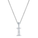 Sterling Silver Diamond Set Initial Pendant