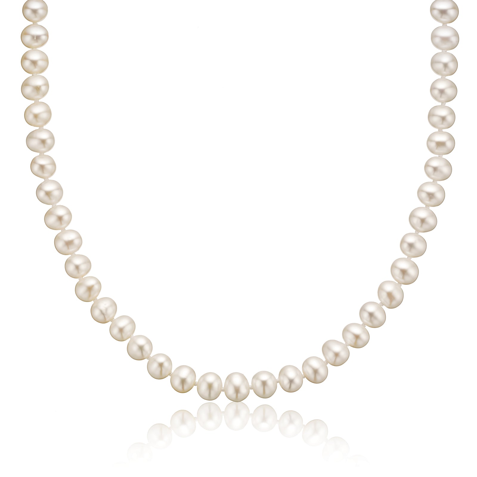 14ct Yellow Gold 7-8mm Fresh Water Pearl Necklace – Zamels