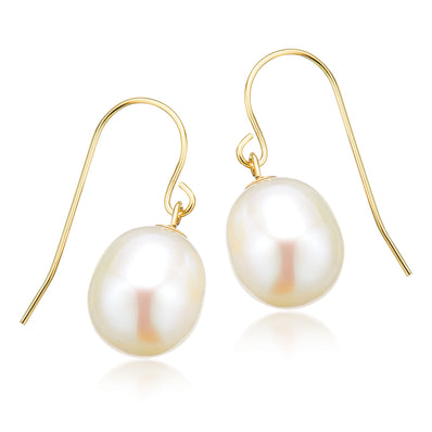 8.5-9mm Freshwater Pearl  Drop Earrings