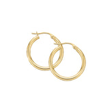 9ct Yellow Gold 15x2mm Polished Hoop Earrings