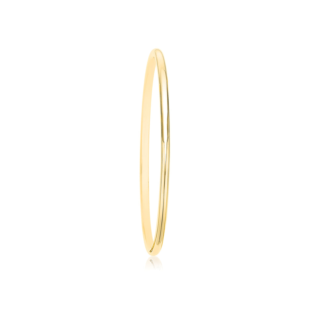 9ct Yellow Gold & Silver-filled 63x3mm Golf Bangle
